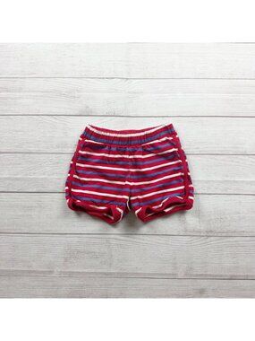 Hanna Andersson Red White Blue Striped Shorts 120 6-7